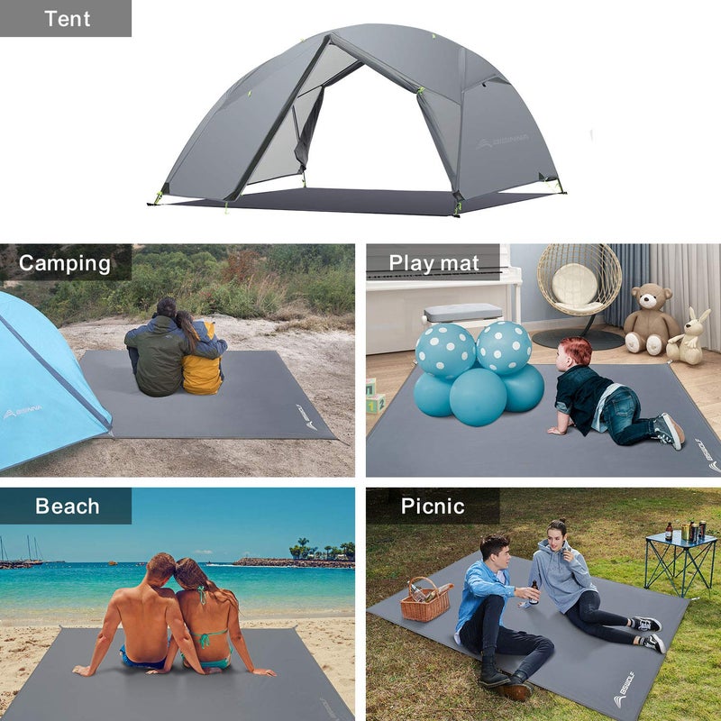 BISINNA Waterproof Camping Tarp Mutifunctional Tent Footprint, Groundsheet Picnic and Beach Mat with Carrying Storage Bag for Picnic, Hiking,Backpacking,Hammock - Image 5